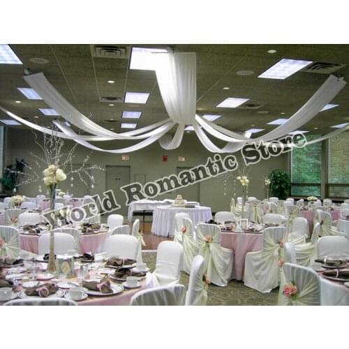 10pcs 10m x 0.7m Wedding Ceiling Drape Canopy Drapery for Ceiling decoration Wedding Party Banquet fabric decor