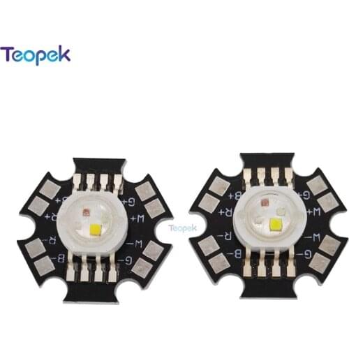 10PCS 4W RGBW RGBWW RGB+Cool/Warm White High Power Led Bead Lamp Light With 20mm Star Base For LED Stage light