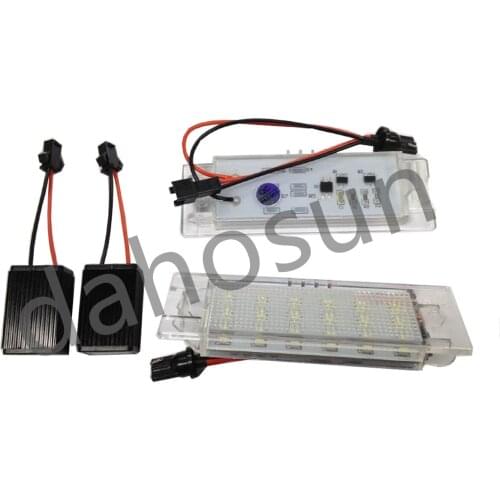 2Pcs Dahosun White LED License Number Plate Light Error Free for Opel/Vauxhall Corsa Zafira B Astra H Insignia