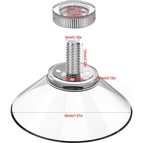 4/10pcs With Thumbscrew Sucker Suction Cup Metal Nut Stud Thread Bathroom Window Glass Wall Mount Furniture Fixture Sign Holders