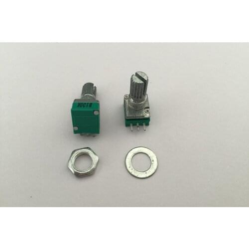 5pcs B1K B5K A10K B10K B20K A50K B50K B100K B250K ohm 3 Pin Linear Rotary Potentiometer for Power Amplifier