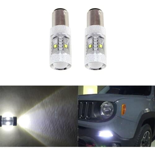 6500K Xenon White Led Daytime Running Lights Replacement Bulbs For Jeep Renegade 2015-Up Car-Styling Auto Driving DRL Bulb