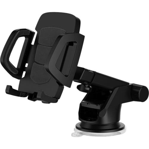 Windshield Car Phone Holder Durable Telescopic Rod Flexible Anti Scratch With Suction Cup Mount Universal Hands Free GPS