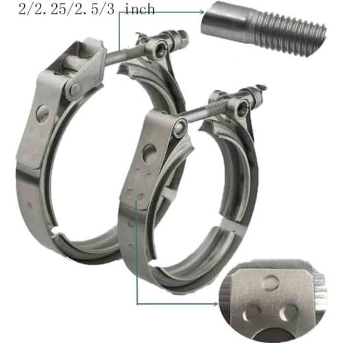 Stainless Steel 2/2.25/2.5/3 inch Quick Release V band Clamp Auto V-band Exhaust Vband Clamps High Quality