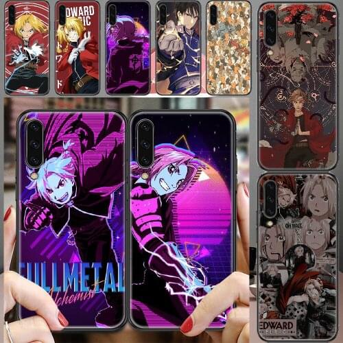 Fullmetal Alchemist Anime Phone case For Samsung Galaxy A 3 5 7 8 10 20 21 30 40 50 51 70 71 E S 2016 2018 4G black silicone