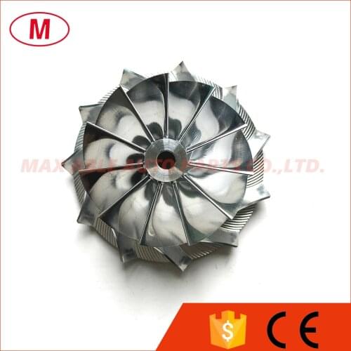 GT15-25 48.30/63.00mm 11+0 blades Turbo Billet compressor wheel/Aluminum 2618/Milling wheel for Racing Turbocharger Cartridge