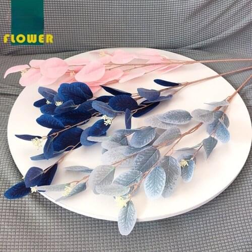 With Fruit Eucalyptus Leaves Artificial Eucalyptus Leaves Fake Bouquet Green Plants Wedding Home Flower Arrangement
