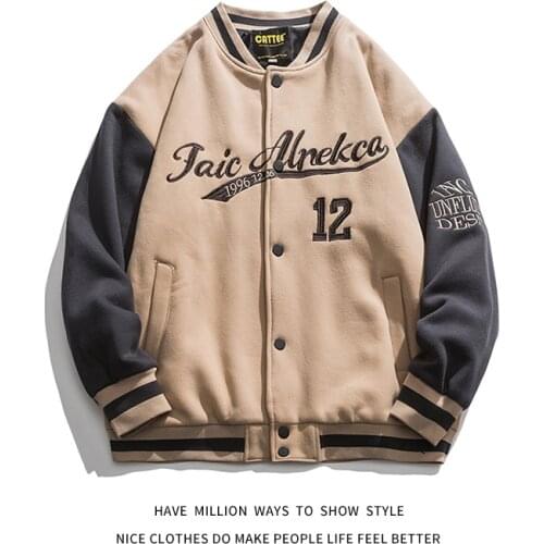 2021 New Spring&Autumn Old School Embroid Letter Jacket Mens Bomber Coat Unisex Womens Boyfriend Style Varsity Casual Chic