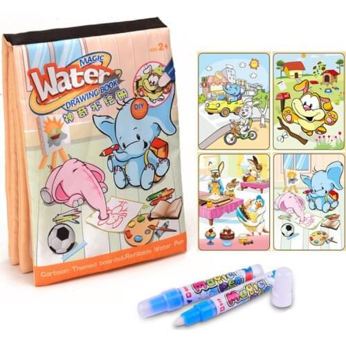 Magic Water Drawing Toy Set Cloth Book Mat Doodle Painting Board Early Educational Learning Drawing Toys For Children Kids