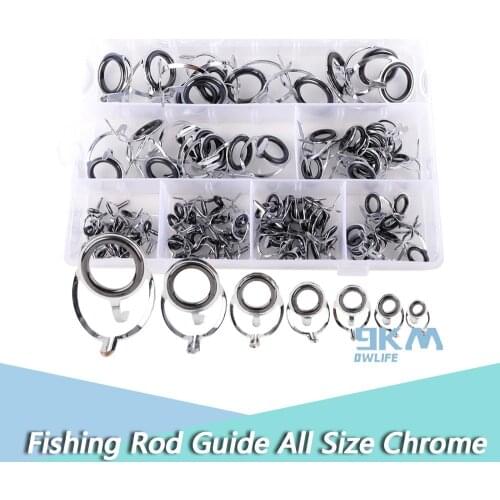 Fishing Rod Guide Repair Kit High Quality Stainless Steel Frame and Wear Resistant Ceramic Rings Wire Loop for Saltwater Fishing