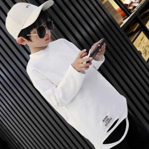 2021 Spring Autumn New Boys' Cotton Long-sleeved T-shirt Handsome Bottoming Shirt