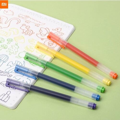New Xiaomi Mijia Durable sign Pen 10pcs/set 0.5mm MI Kaco Ballpoint pen Core Signing Pen Refill Black red colorful japan Ink
