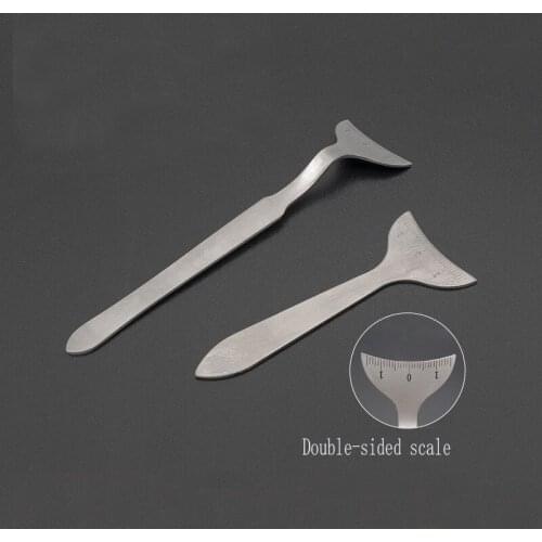 Korean Ophthalmology Lying Silkworm Double Eyelid Measuring Ruler Eye socket measuring aid with scale pad micro-sizing tool