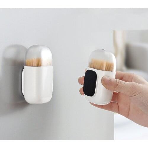 Simple magnetic toothpick box home living room toothpick bucket travel portable storage toothpick holder