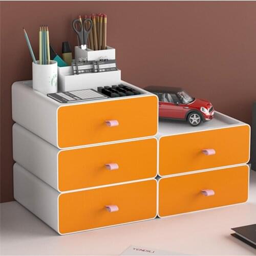 Plastic Home Drawer Desk Desktop Storage Box Organiser Drawer Style Plastic Makeup Make Up Organizer For Cosmetic