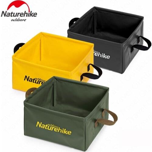 Naturehike Outdoor Folding 13L Water Bucket Portable Square Storage Barrel Travel Storage Box Durable Camping Bucket