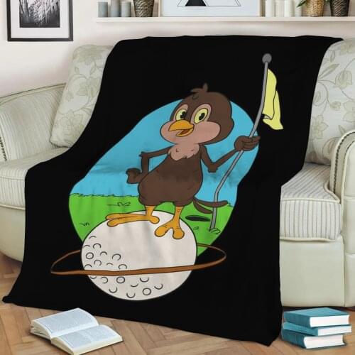Birdie Golf Flannel Throw Blanket 3D Printed Keep Warm Sofa Child Blanket Home Decor Textiles Dream Family Gift