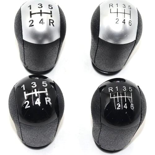 5/6 Speed MT Gear Stick Shift Knob Car For Ford Focus Mondeo MK3 S-MAX C-MAX Mustang Galaxy Fiesta MK6 Transit Black/Silver