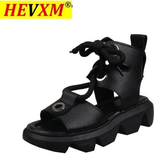 Womens Sports Sandals 2021 Summer Leather Sponge Cake Platform Casual Beach Roman Fairy Roma Shoes For Girls Women