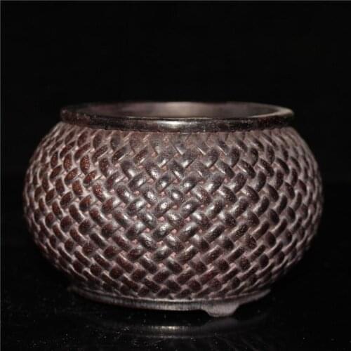 China old Beijing old goods Pure wood carving Go canister storage box