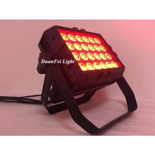 6pieces 24x10w led rgbw wash wall light 4in1 led par washer projector light waterproof dmx led wall washer