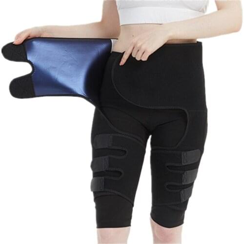 YAGIMI 3 In 1 Neoprene Slim Thigh Trimmer Leg Shapers Women High Waist Trainer Compress Slimming Belt Fat Burning Workout Shaper