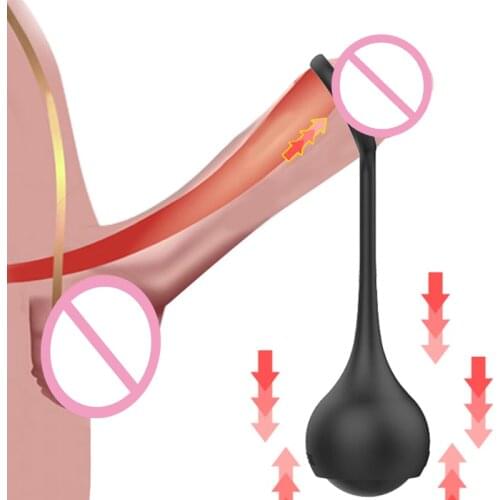 Man Penis Glans Exercise Weight Ball Penis Extender Stretching Trainer Cock Ring Ball Chastity Delay Ring Adult Sex Toys for Men