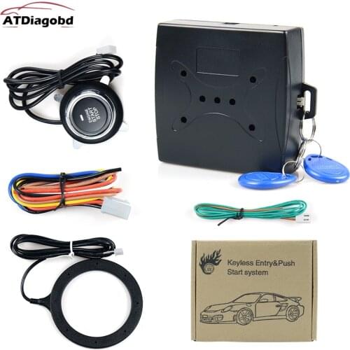 Universal Auto Car Alarm Push Button Start Stop Engine Car Central Locking Keyless Entry System Start Stop Button System