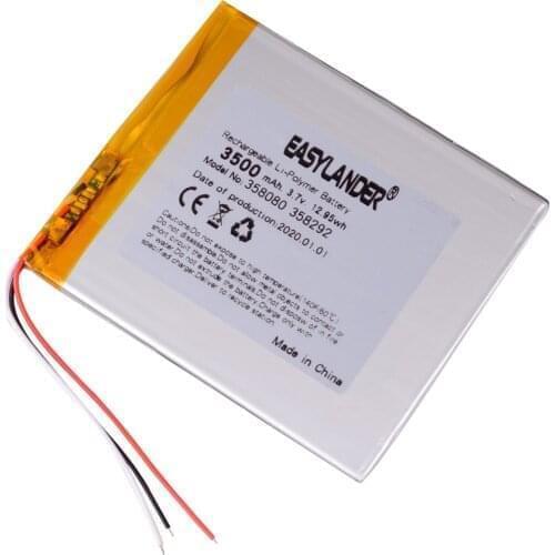 3.7V 3500mAh 358292 Universal Tablet Battery for Prestigio MultiPad PMT3797 3G Wize 3797 Polymer li-ion