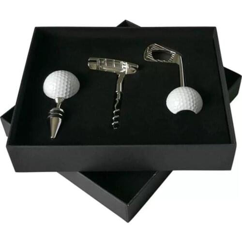 TOP grade Novelty Golf Ball Wine Beer Opener Stopper Sealer Plug Corkscrew Cap Puller with Gift Case