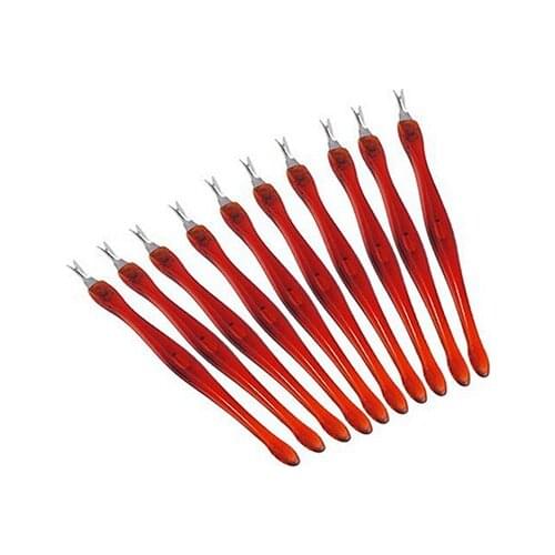 10Pcs Portable Cosmetic Nail Art Pedicure Dead Skin Fork Cuticle Remover Manicure Pusher Foot Trimmer File Peeling Knife