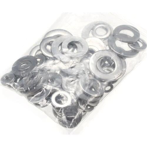 105pcs 304 Stainless Steel Assorted Washers Gasket Set O-Type Flat Sealing Ring Assortment Kit(M3 M4 M5 M6 M8 M10)