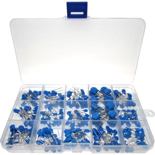 15Values x20Pcs Capacitor Set High Voltage Ceramic Capacitors Assortment Assorted Kit Box 1nF 2.2nF 10nF 22nF 0.47nF 0.56nF-10nF