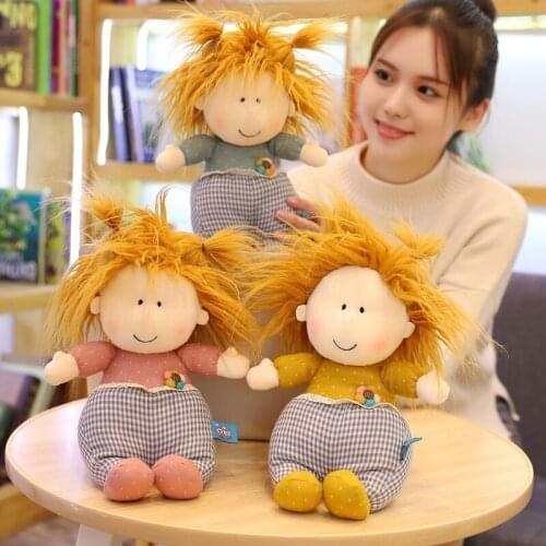 30/40cm New Cute cartoon Little baby sister brother Plush toys doll girl boy Dolls Kids girls Children Birthday Christmas gifts