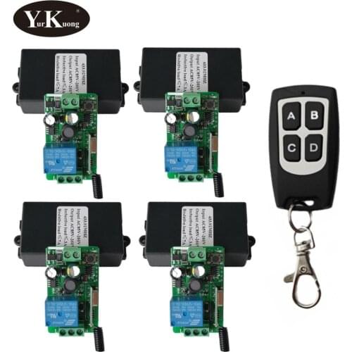 AC 110V 120V 180V 220V 240V 250V Ceiling lights Remote Switch 315 433 4 Receiver 1 key 4 CH LED String Holiday Lighting Wireless