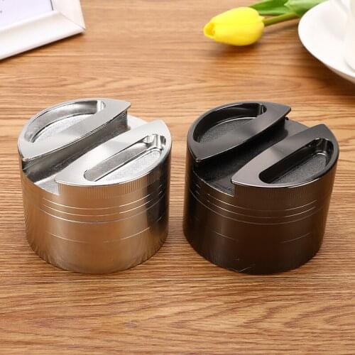 4 Layer Tobacco Grinder 75mm Zinc Alloy Bilateral Groove Herb Grinding Machine Double Groove Metal Smoking Cigarette Accessories