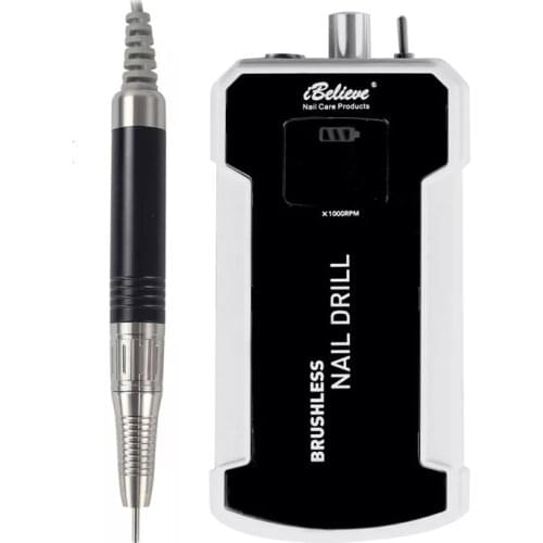 Pro Brushless Nail Drill 80W 35000RPM Electric Manicure Drill Machine Rechargeable Pedicure Set with Ceramic Drill bits Tools