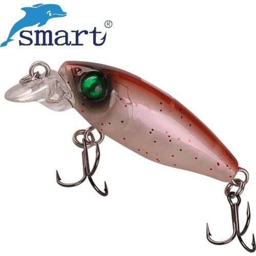 SMART Minnow Bait 35mm 2.1g Floating(0.3-0.5m) Fishing Lure VMC Hooks Isca Artificial Para Pesca Leurre Souple Peche