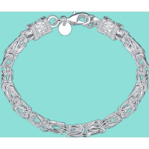 925 Sterling Silver Multi-turn Lobster Clasp Bracelet For Women Men Fashion Wedding Engagement Jewelry