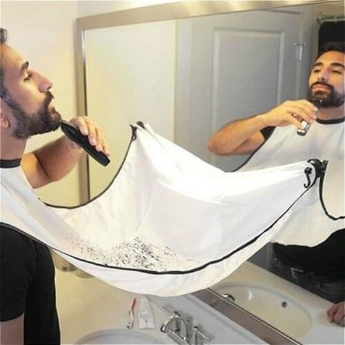 Man Male Beard Shaving Apron Care Clean Hair Adult Bibs Shaver Holder Bathroom Organizer Gift