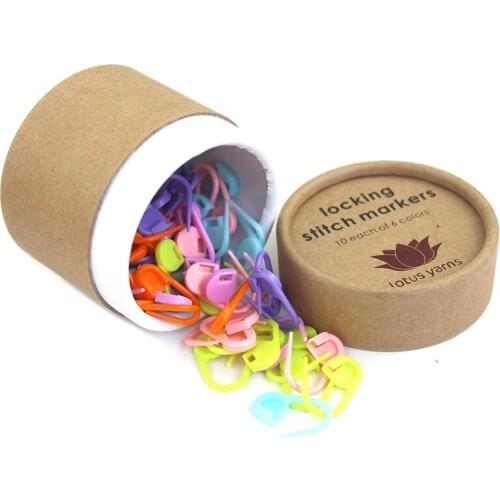 Locking Stitch Markers Plastic Knitting Crochet Knitting Tools with Storage Box 60Pcs