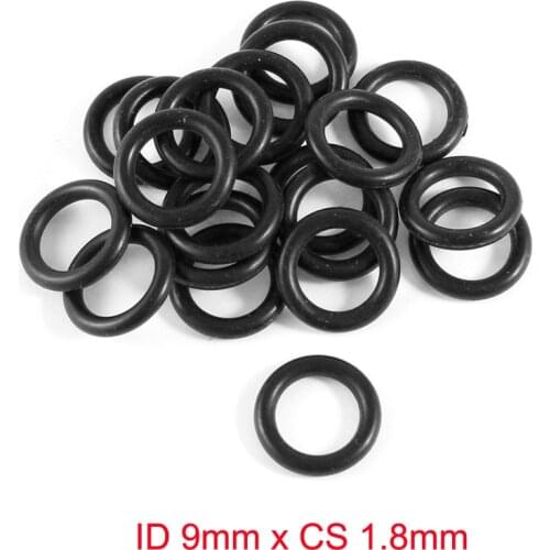 ID 9mm x CS 1.8mm black NBR nitrile rubber oil o ring oring o-ring seal to car shore A 70