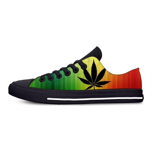 Anime Smoking 3D Weed Hot Funny Fashion Cool Casual Cloth Shoes Low Top Lightweight Breathable 3D Print Men women Sneakers