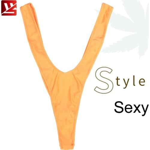 Backless Deep V-Neck High Cut Thong Bodysuit Hot Sexy Erotic Lingerie Tights Bodystocking One Piece Swimwear Sukumizu Swimsuit