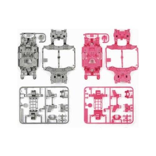 2 Pcs MSL Light Weight Chassis Gray/Pink 95235 For Mini 4WD Car Model