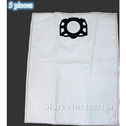 5 pieces/lot Vacuum Cleaner Bags Microfleece Dust Filter Bag for Karcher MV4 MV5 MV6 WD 4 WD 5 WD 6 W 5 P Premium