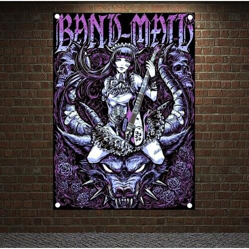Macabre Art Rock Band Heavy Metal Music Posters Retro Loft Cloth Art Flag Banner Wall Hanging Tapestry Home Decoration BABYMETAL