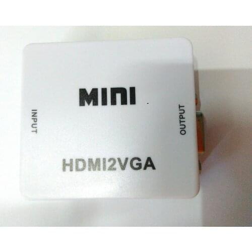 Dinto Mini HDMI to VGA Converter HDMI2VGA 1080P Adapter Connector For PC Laptop to HDTV Projector with HDMI2VGA Converter