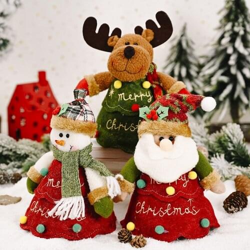 Christmas Cartoon Doll Zipper Apple Candy Bag Xmas Children Gift Bag Festival Gift Box Storage Supplies Home Decor Ornaments