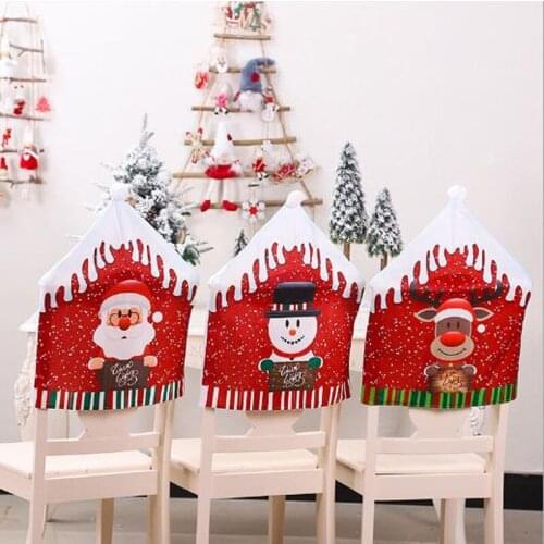 Christmas new Christmas big hat chair cover home decoration cartoon old man snowman stool cover